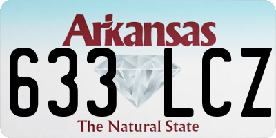AR license plate 633LCZ