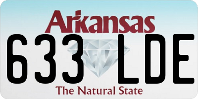 AR license plate 633LDE