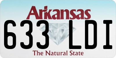 AR license plate 633LDI