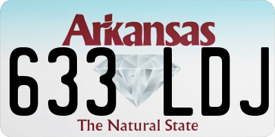 AR license plate 633LDJ