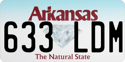 AR license plate 633LDM