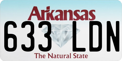 AR license plate 633LDN