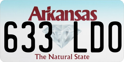 AR license plate 633LDO
