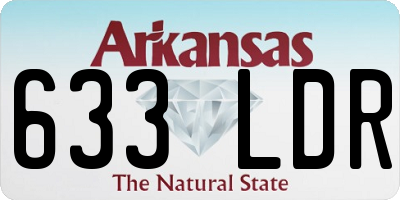AR license plate 633LDR
