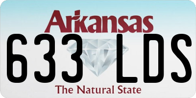 AR license plate 633LDS