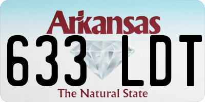 AR license plate 633LDT