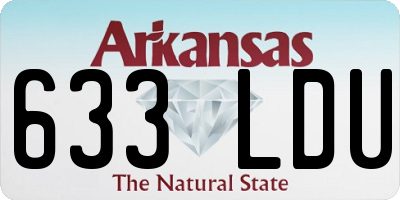 AR license plate 633LDU