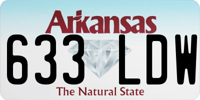 AR license plate 633LDW