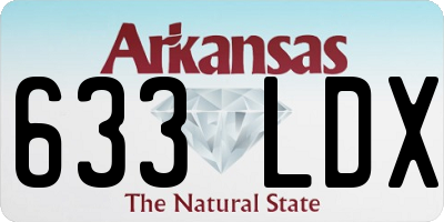 AR license plate 633LDX