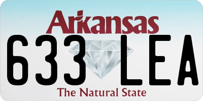 AR license plate 633LEA