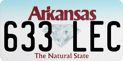 AR license plate 633LEC