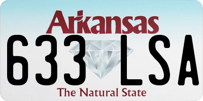 AR license plate 633LSA