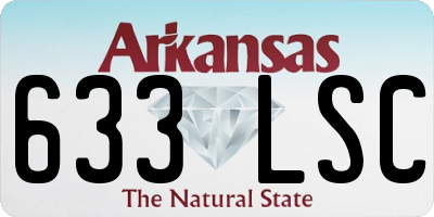 AR license plate 633LSC