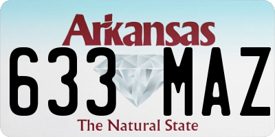 AR license plate 633MAZ
