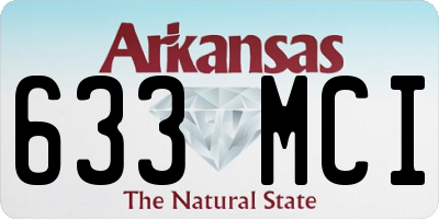 AR license plate 633MCI