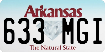 AR license plate 633MGI