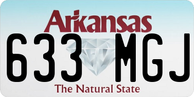 AR license plate 633MGJ