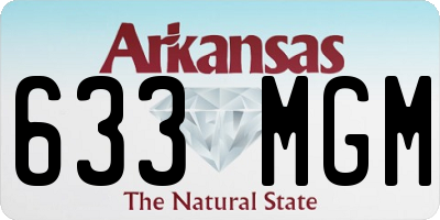 AR license plate 633MGM