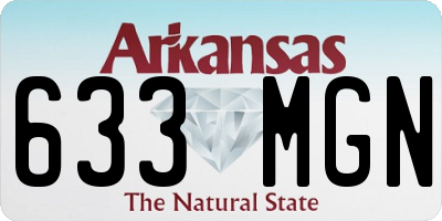 AR license plate 633MGN