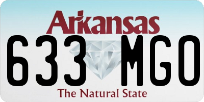 AR license plate 633MGO