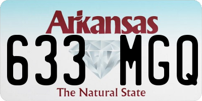 AR license plate 633MGQ