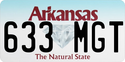 AR license plate 633MGT