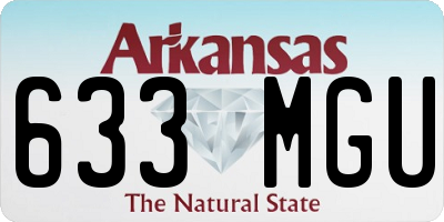 AR license plate 633MGU