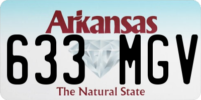 AR license plate 633MGV