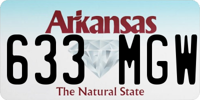AR license plate 633MGW