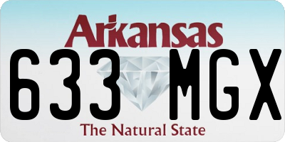 AR license plate 633MGX