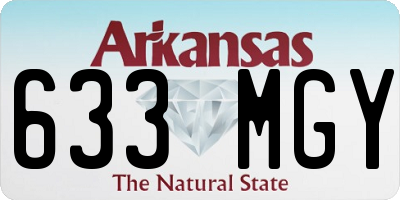AR license plate 633MGY
