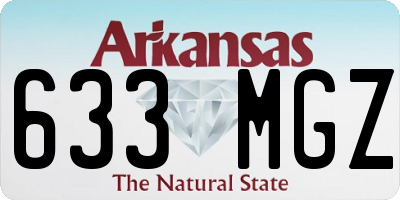 AR license plate 633MGZ