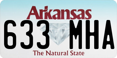 AR license plate 633MHA