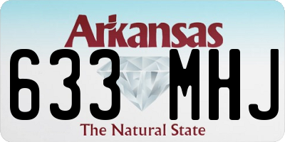 AR license plate 633MHJ