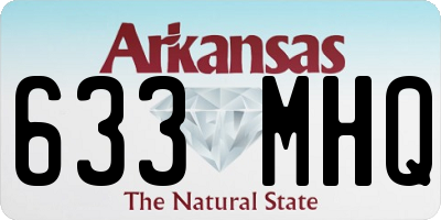 AR license plate 633MHQ