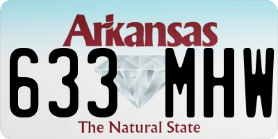 AR license plate 633MHW
