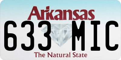AR license plate 633MIC