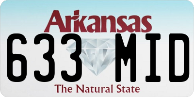 AR license plate 633MID