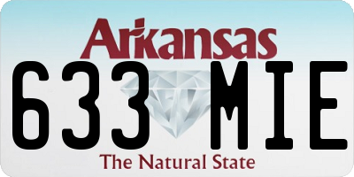 AR license plate 633MIE