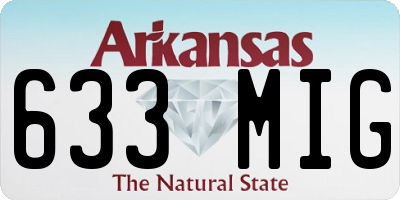 AR license plate 633MIG