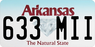 AR license plate 633MII
