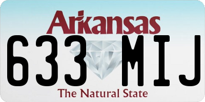 AR license plate 633MIJ