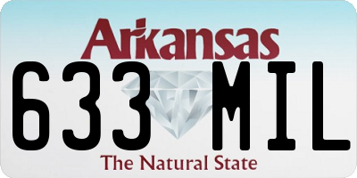 AR license plate 633MIL