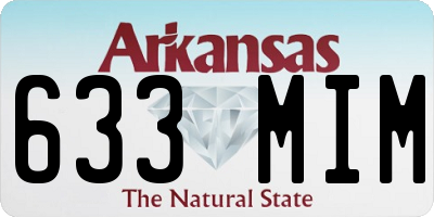 AR license plate 633MIM