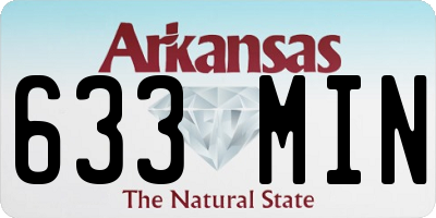AR license plate 633MIN