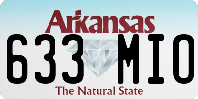 AR license plate 633MIO
