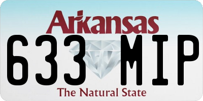 AR license plate 633MIP