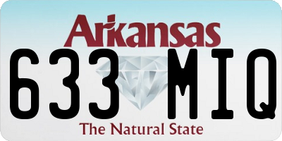 AR license plate 633MIQ