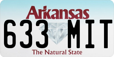 AR license plate 633MIT