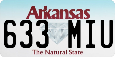 AR license plate 633MIU